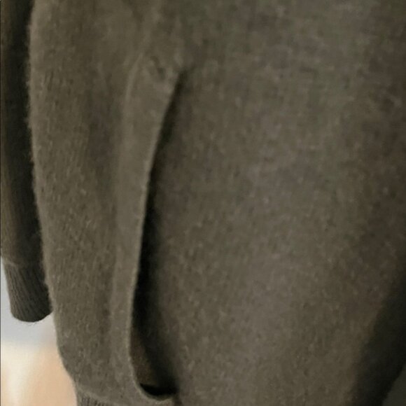 Quince 100% Mongolian Cashmere Gray Hooded Pockets Zipper Closure Sweatshirt - Picture 5 of 11